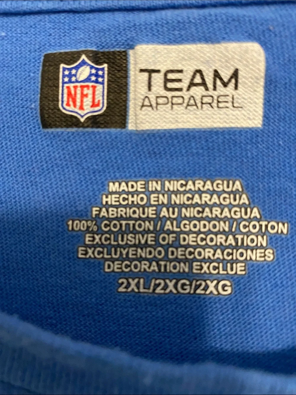 NFL Detroit Lions Royal Blue Logo Tee